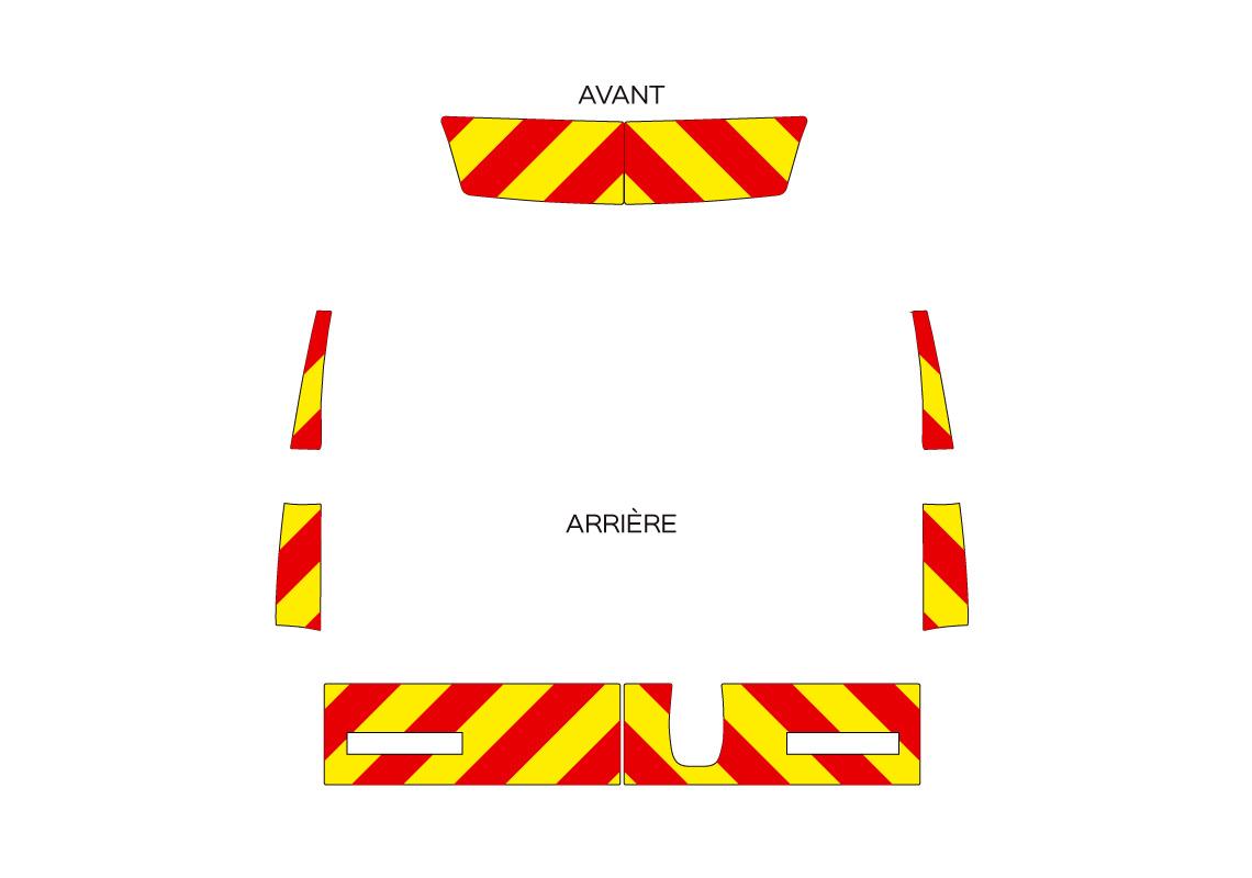 Kit de balisage prédécoupé partiel POMPIER AVERY IVECO DAILY 2024